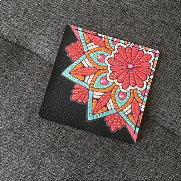 Diamond Art Lotus Flower Corner Bookmark, Colorful, Sparkly, Bling (PINK/BLUE) - Picture 4 of 17